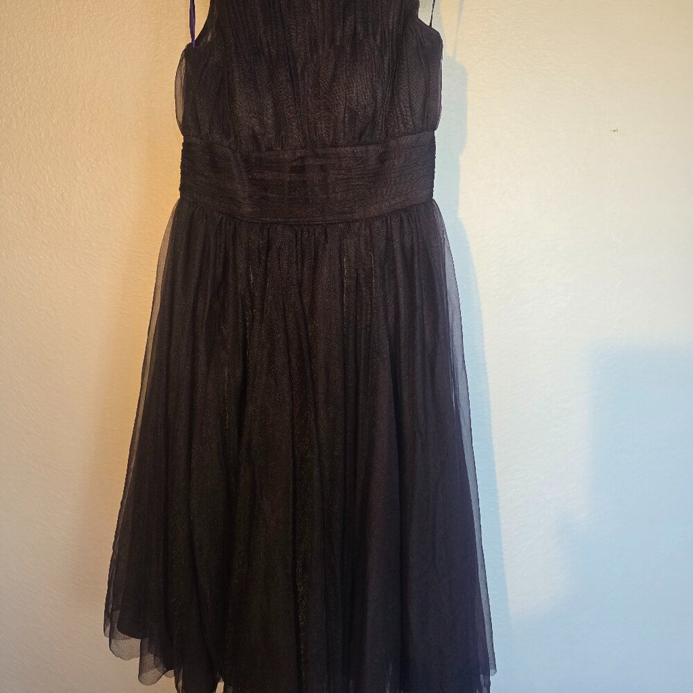 Unique Vintage Eggplant Tulle Swing Dress Sleeveless